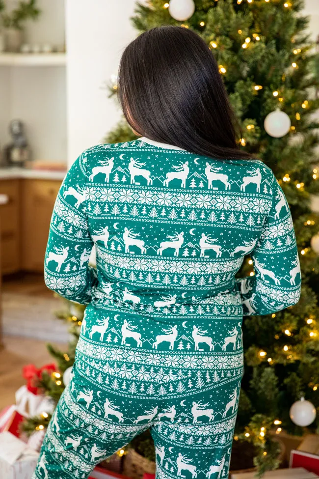 Underneath The Tree Green Christmas Print Pajama Top FINAL SALE sold by Pink Lily product image thumbnail 5