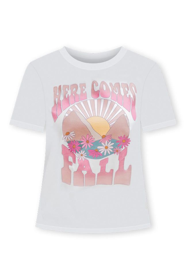 Here Comes Fall Ivory Oversized Graphic Tee sold by Pink Lily product image thumbnail 4