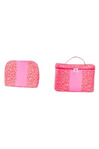 Rare Love Red And Pink Leopard Print Makeup Bag Set FINAL SALE sold by Pink Lily