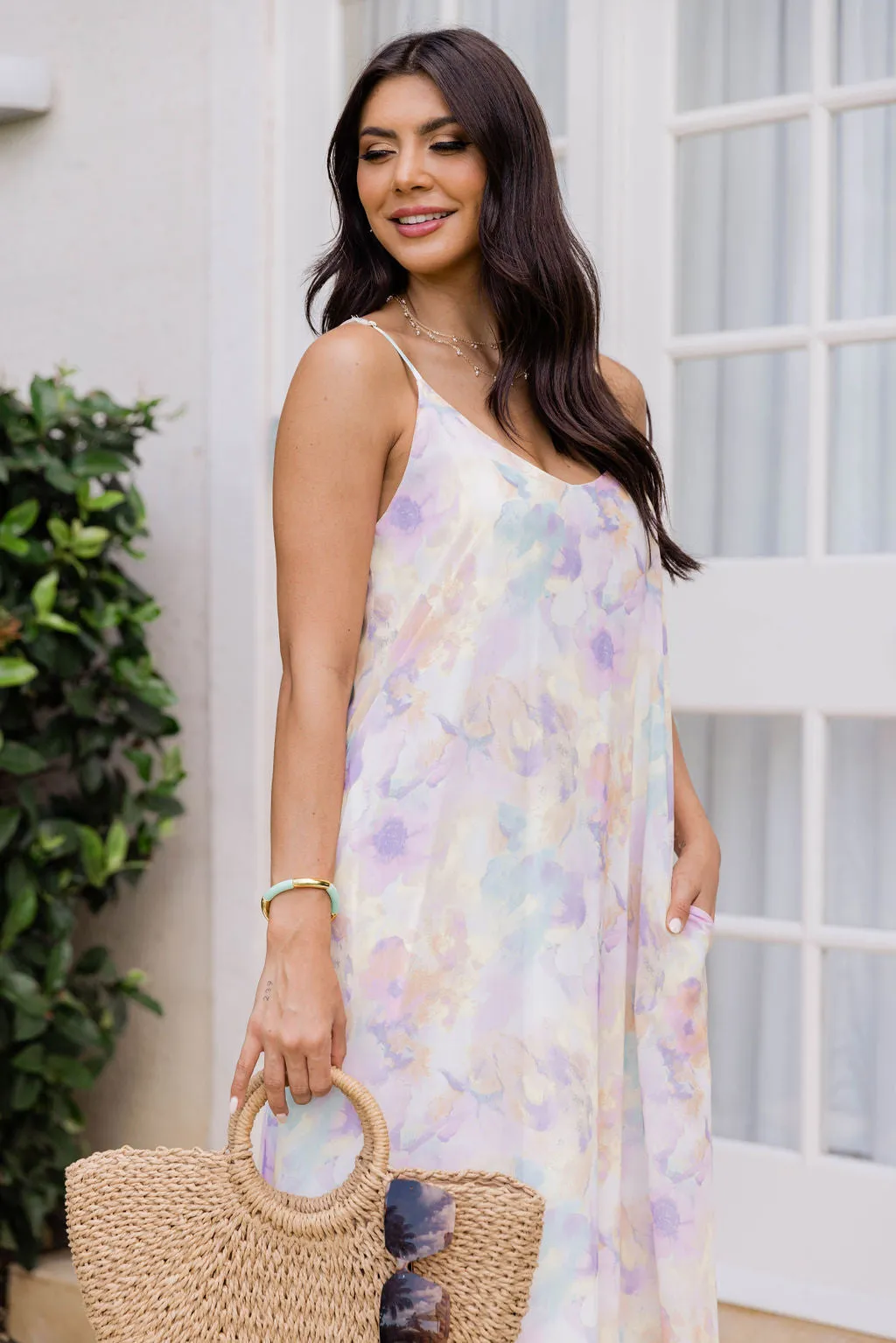 Pretty In Paradise Watercolor Maxi Dress FINAL SALE sold by Pink Lily product image thumbnail 2