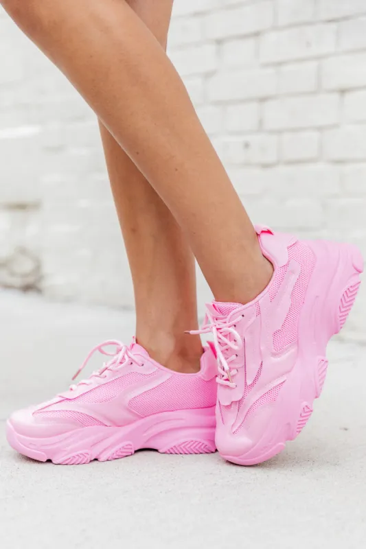 Marie Pink Chunky Sneakers FINAL SALE made by Pink Lily