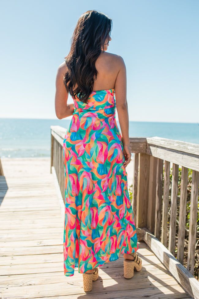 Bags Are Packed In Kaleidoscope Dreams Satin Strapless Dress sold by Pink Lily product image thumbnail 5