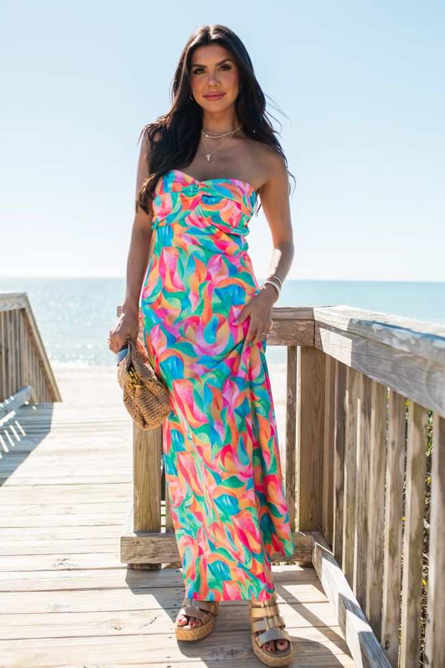 Bags Are Packed In Kaleidoscope Dreams Satin Strapless Dress sold by Pink Lily product image thumbnail 2