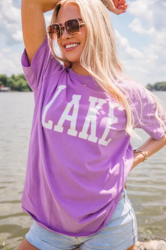 Lake Block Violet Graphic Tee FINAL SALE sold by Pink Lily