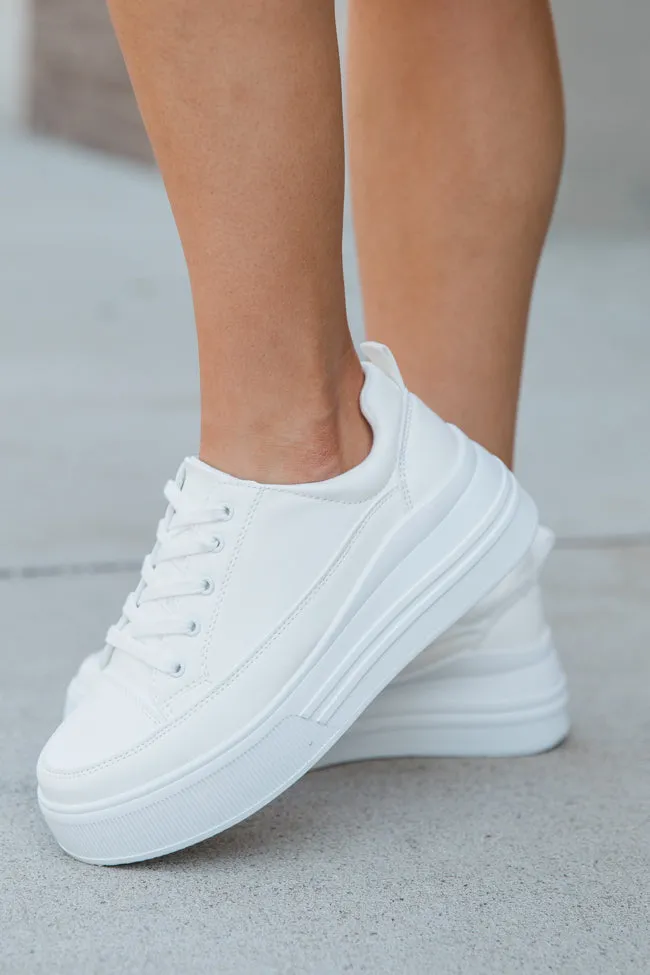 Cecilia Platform White Sneaker sold by Pink Lily product image thumbnail 2