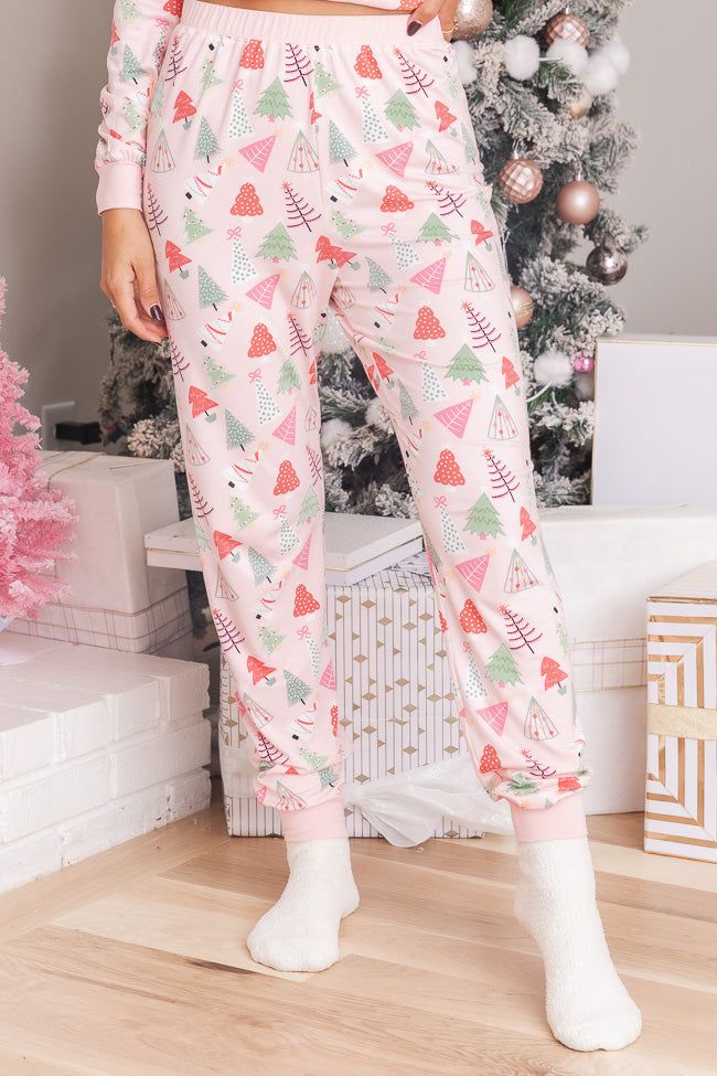 Merry All the Way Pink Trees Pajama Pants sold by Pink Lily product image thumbnail 3