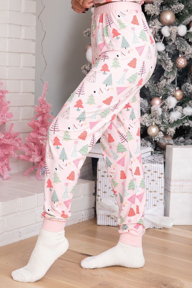 Merry All the Way Pink Trees Pajama Pants sold by Pink Lily product image thumbnail 4