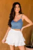 Nothing To Prove Cream Smocked Waist Eyelet Trim Skirt FINAL SALE sold by Pink Lily