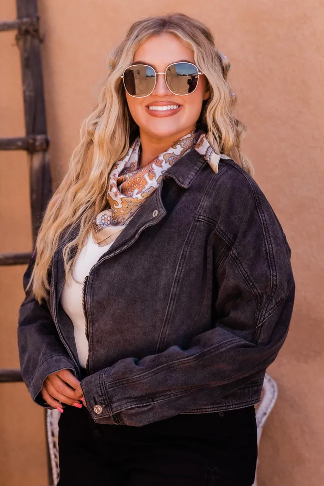 Walk The Walk Black Acid Wash Denim Jacket FINAL SALE sold by Pink Lily product image thumbnail 3