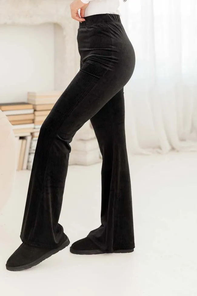 Snuggle Season Ribbed Black Flare Leggings sold by Pink Lily product image thumbnail 4