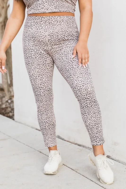 Here To Improve Leopard Print Leggings FINAL SALE sold by Pink Lily