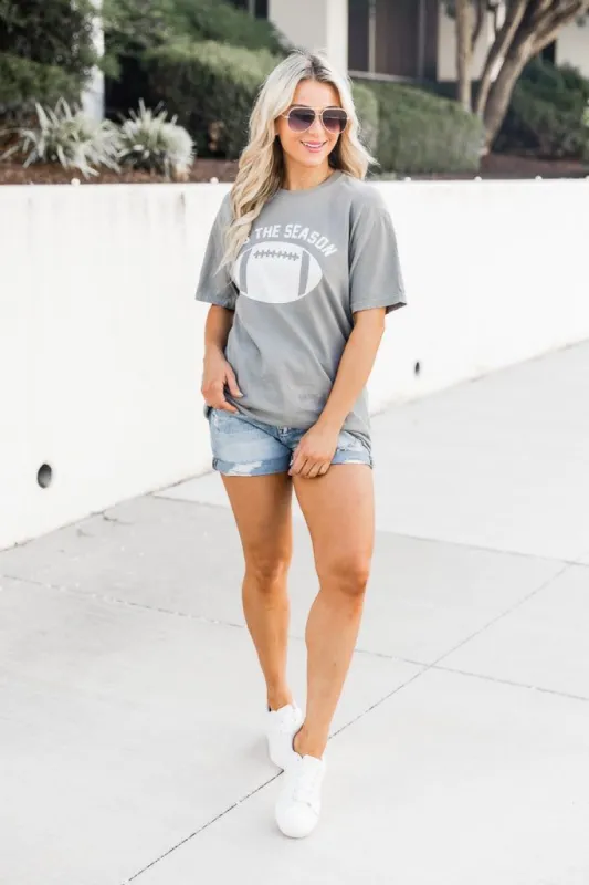 Tis The Season Grey Graphic Tee sold by Pink Lily