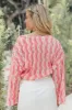 To The Tropics Pink Multi Printed Plisse Surplice Top FINAL SALE sold by Pink Lily