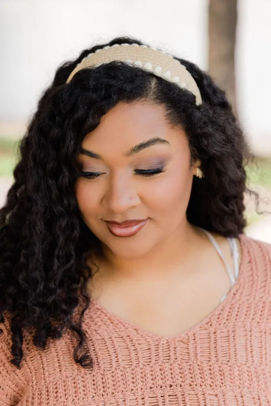 Summer Forever Tan Woven Headband FINAL SALE sold by Pink Lily