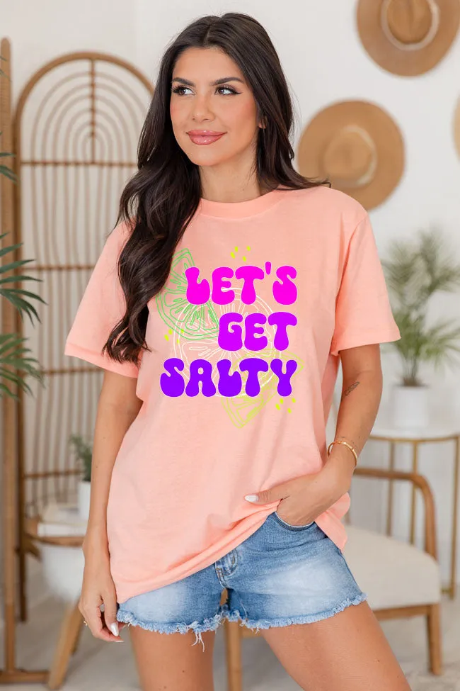 Lets Get Salty Coral Oversized Graphic Tee sold by Pink Lily product image thumbnail 2