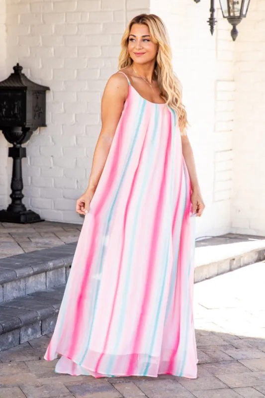 Oceans Of Love Coral Ombre Cami Maxi Dress FINAL SALE sold by Pink Lily