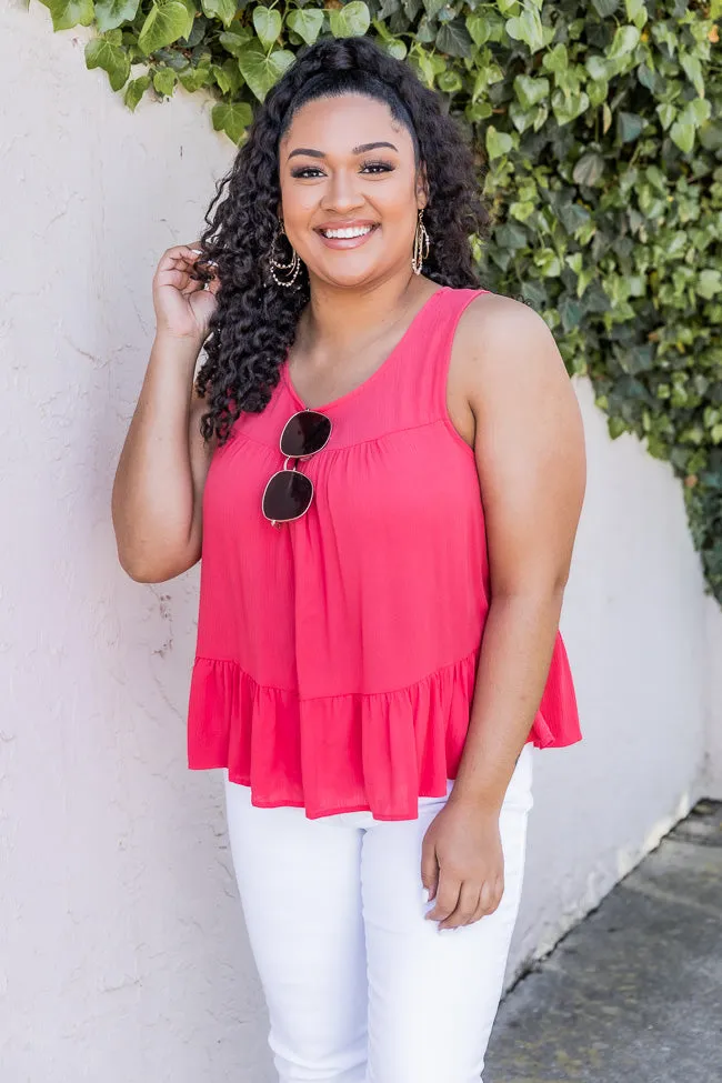 Breathless Dreaming Tiered Coral Tank FINAL SALE sold by Pink Lily product image thumbnail 5