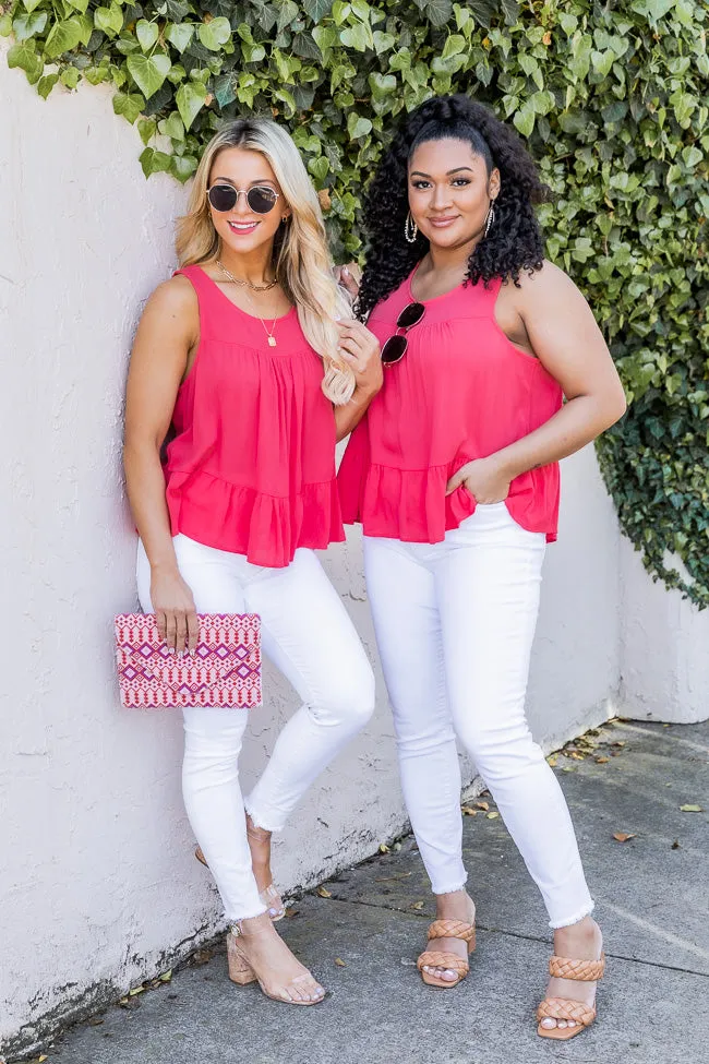 Breathless Dreaming Tiered Coral Tank FINAL SALE sold by Pink Lily