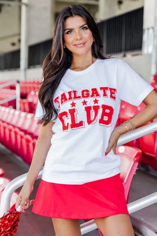 Tailgate Club White Graphic Tee sold by Pink Lily