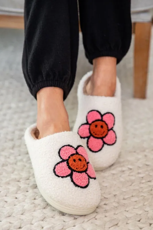 Pink Daisy Slippers sold by Pink Lily