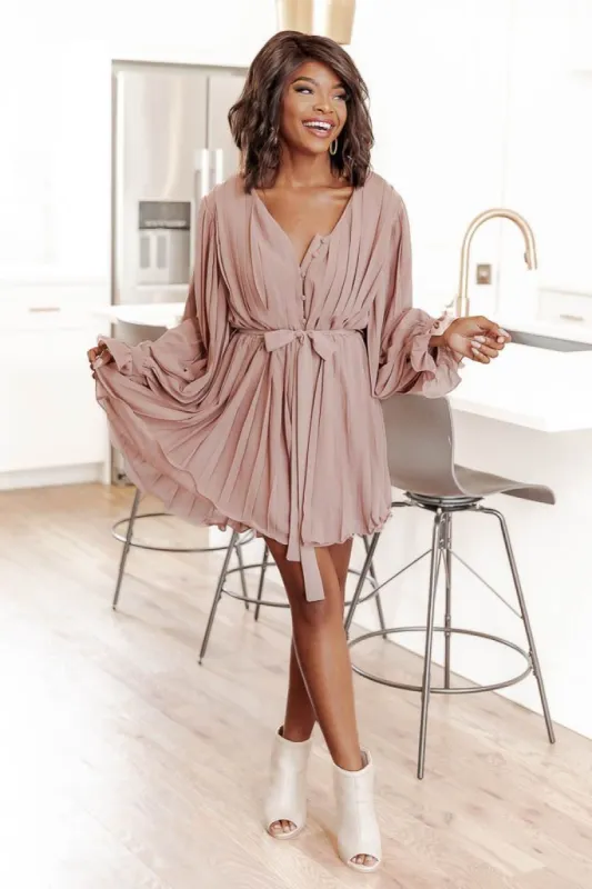Pretty On Point Dusty Mauve Pleated Romper FINAL SALE sold by Pink Lily