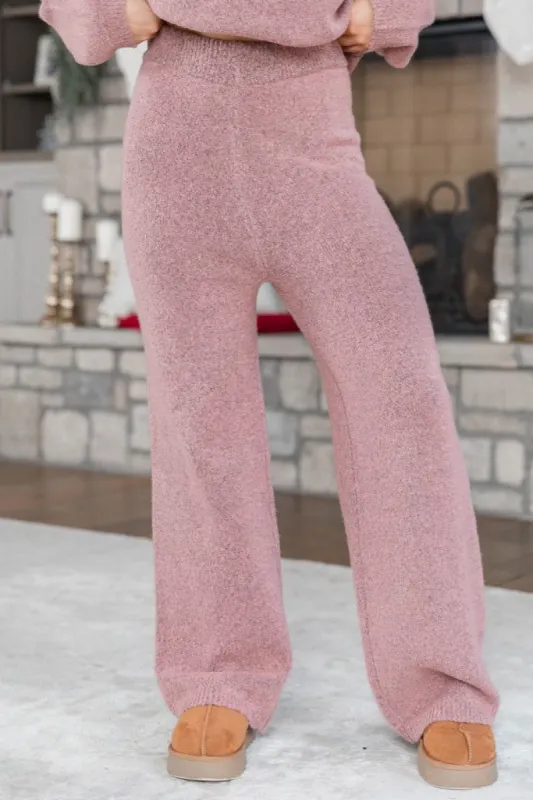 It's Cold Outside Mauve Sweater Lounge Pants FINAL SALE sold by Pink Lily