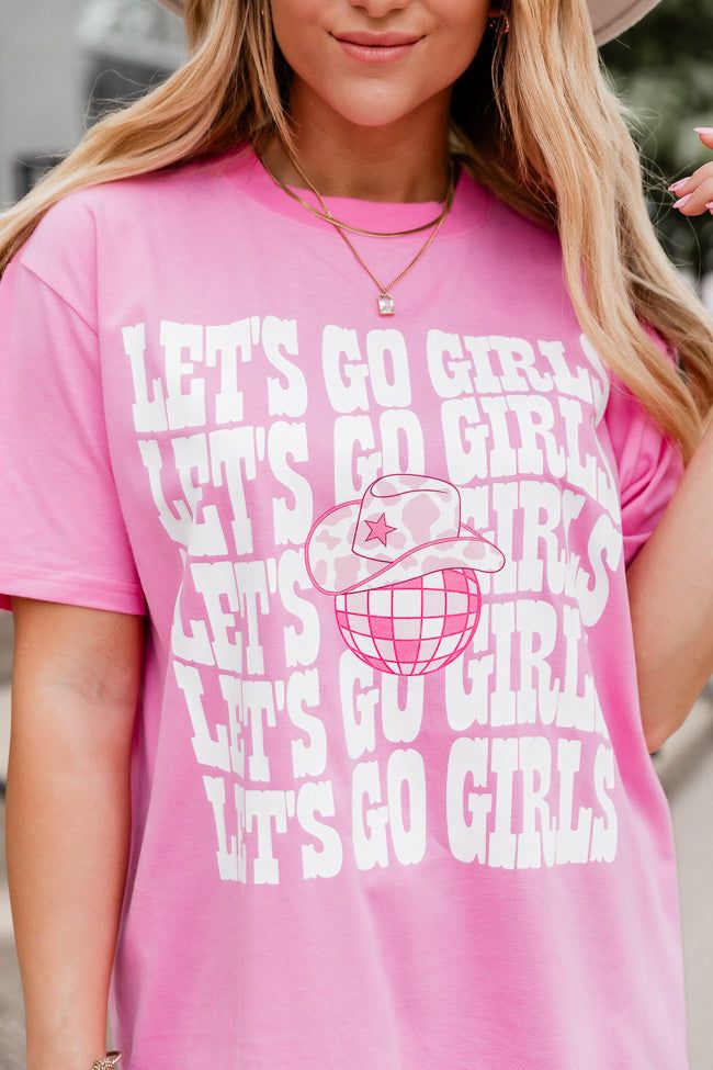 Let's Go Girls Hot Pink Oversized Graphic Tee sold by Pink Lily product image thumbnail 3
