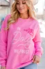 In Dolly We Trust Pink Graphic Sweatshirt sold by Pink Lily