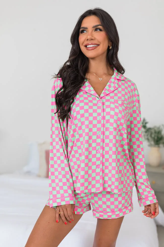 Under The Stars In Watermelon Crawl Long Sleeve Bamboo Pajama Top FINAL SALE sold by Pink Lily