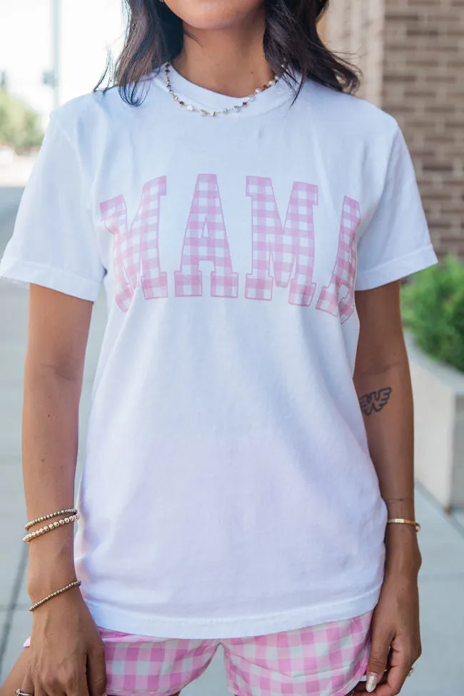Mama Gingham White Graphic Tee sold by Pink Lily product image thumbnail 3