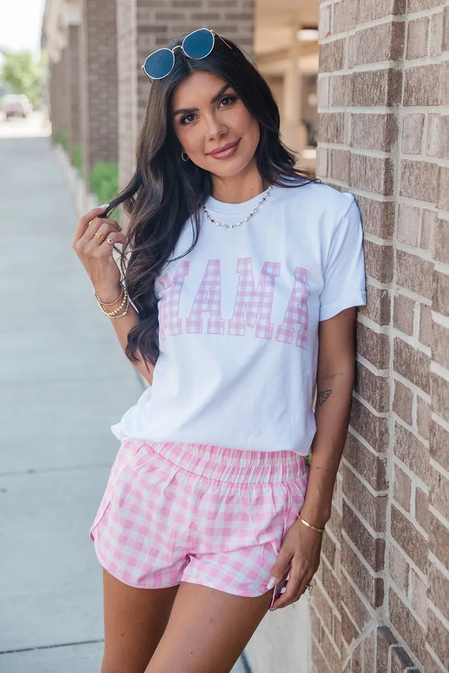 Mama Gingham White Graphic Tee sold by Pink Lily product image thumbnail 4