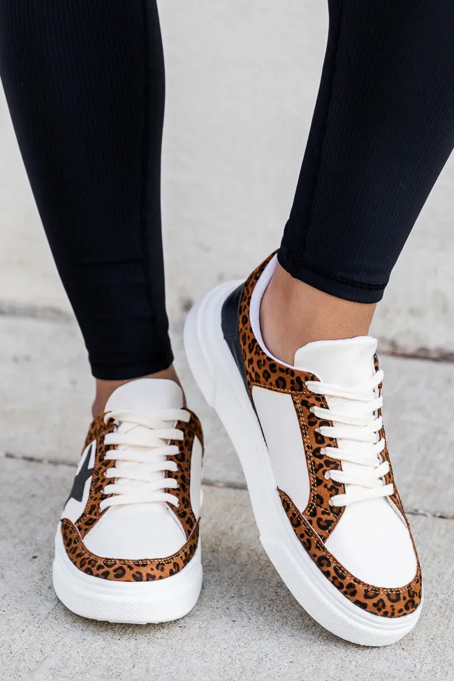 Cleo Leopard Print And Black Star Sneakers FINAL SALE sold by Pink Lily product image thumbnail 2