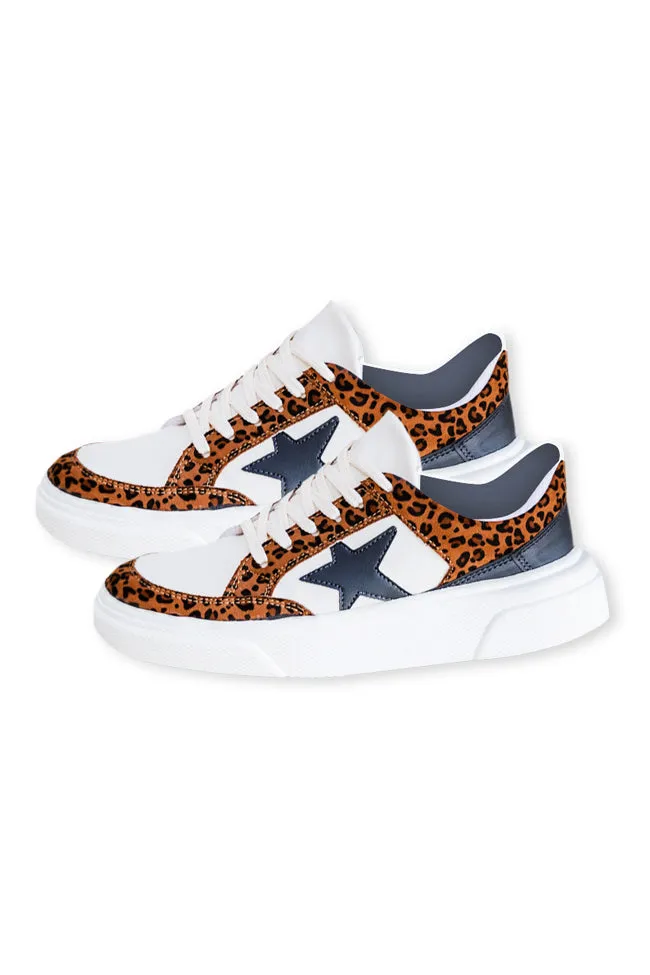 Cleo Leopard Print And Black Star Sneakers FINAL SALE sold by Pink Lily product image thumbnail 4