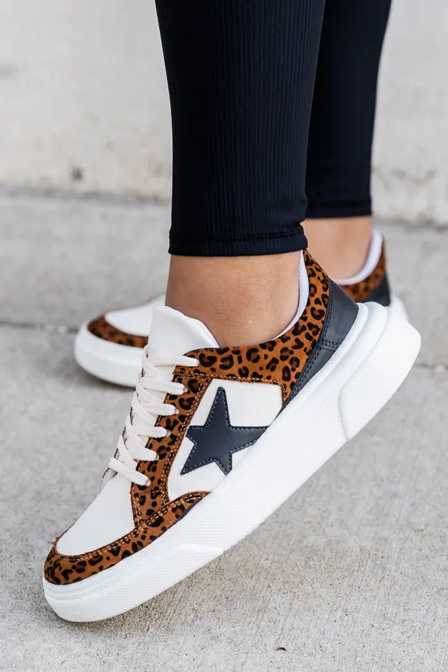 Cleo Leopard Print And Black Star Sneakers FINAL SALE sold by Pink Lily