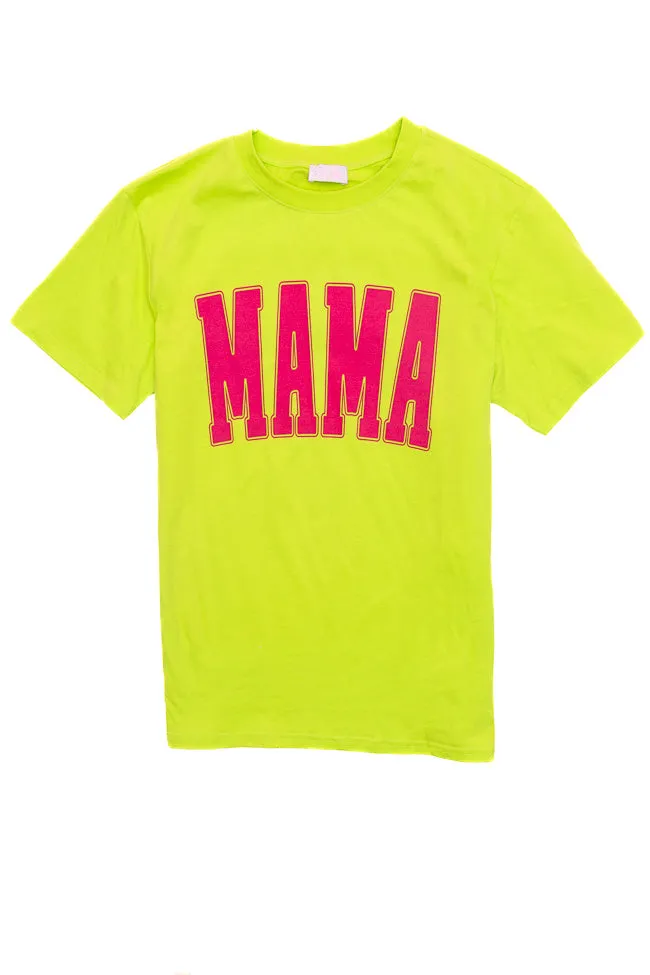 Mama Block Neon Oversized Graphic Tee sold by Pink Lily