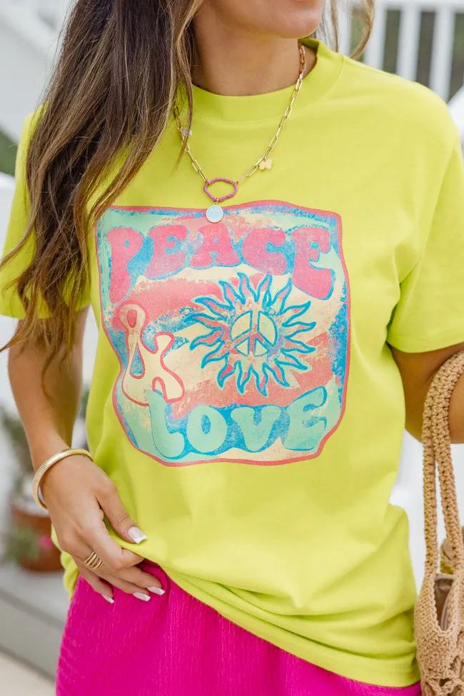 Peace Summer Neon Oversized Graphic Tee sold by Pink Lily product image thumbnail 3