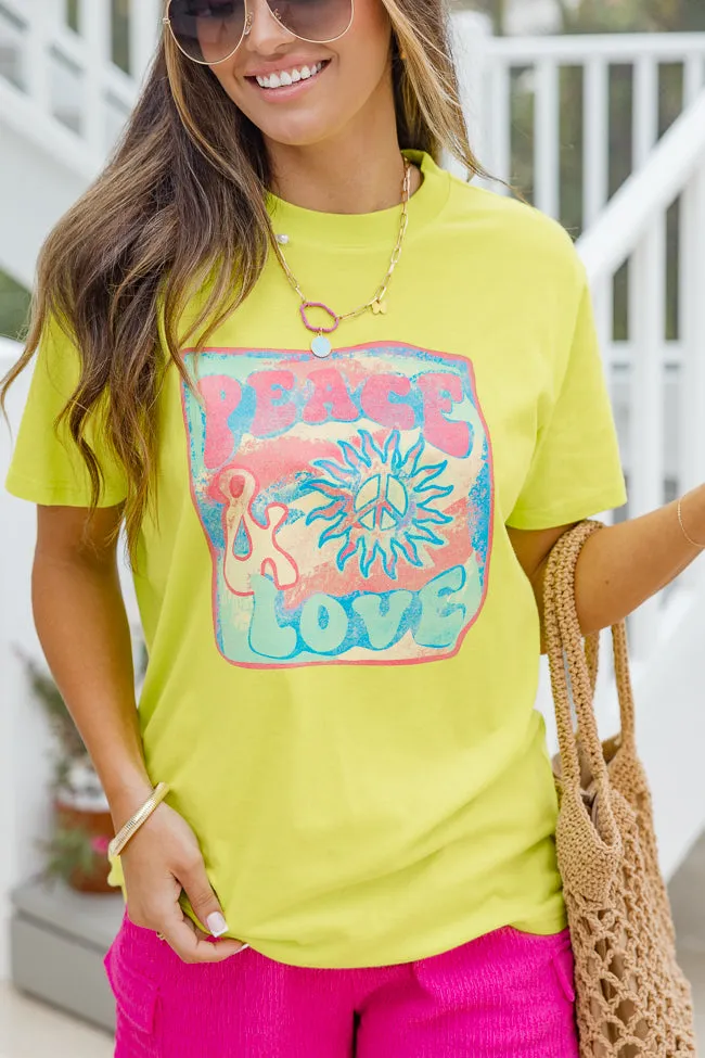 Peace Summer Neon Oversized Graphic Tee sold by Pink Lily product image thumbnail 5