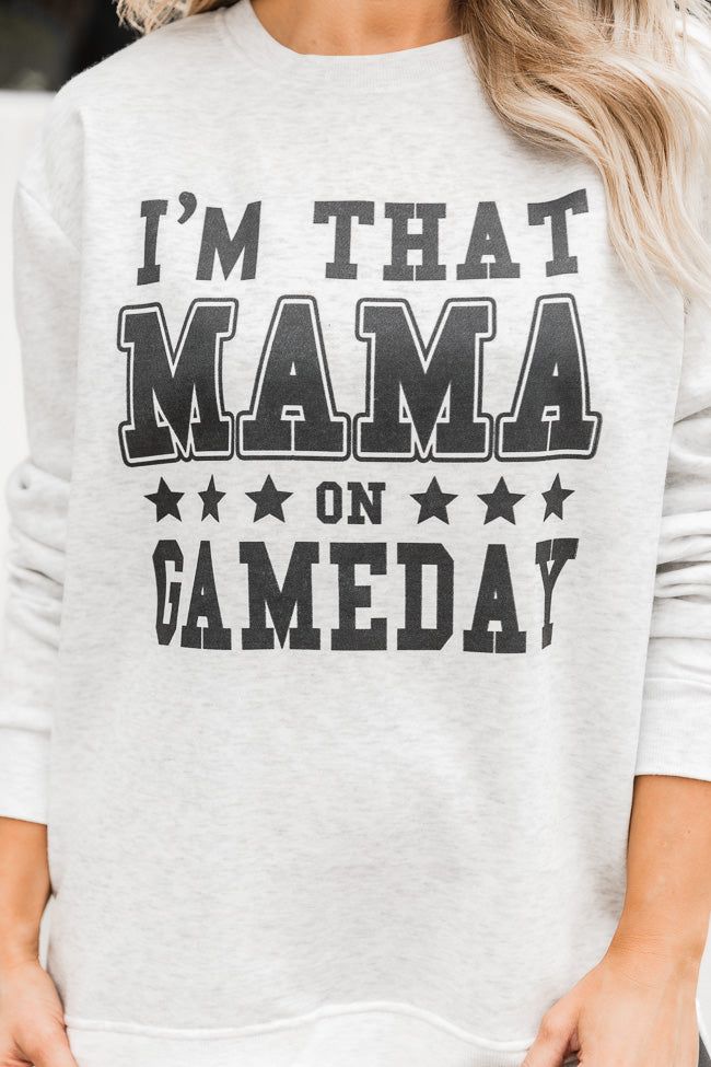 I'm That Mama On Gameday Ash Graphic Sweatshirt sold by Pink Lily product image thumbnail 3