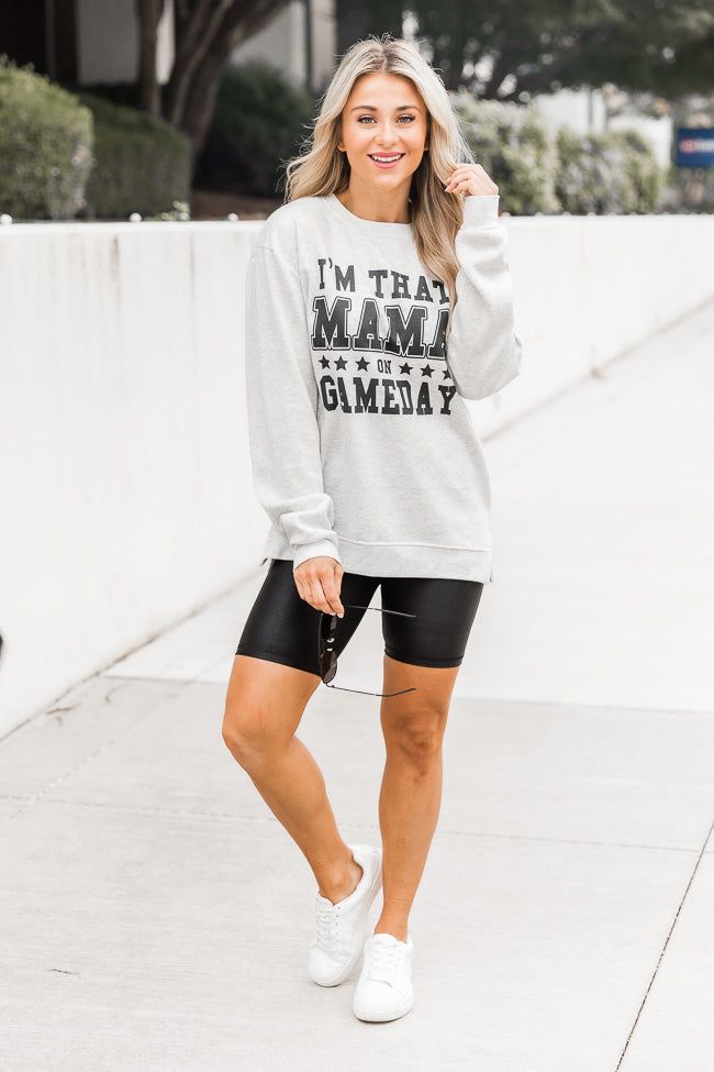I'm That Mama On Gameday Ash Graphic Sweatshirt sold by Pink Lily product image thumbnail 2