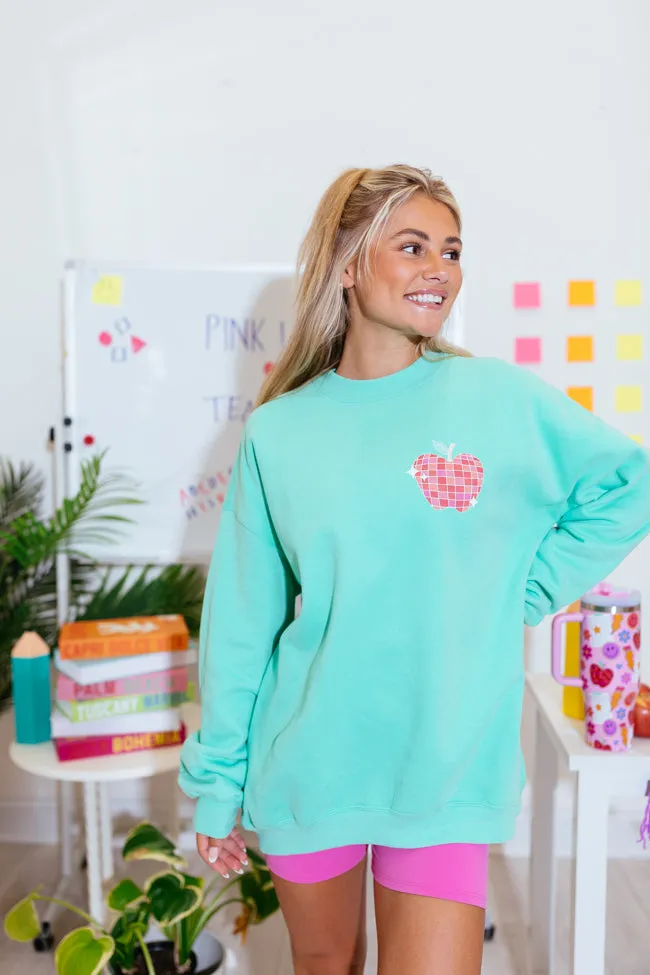 You Make The Whole Class Shimmer Lime Oversized Graphic Sweatshirt sold by Pink Lily product image thumbnail 4