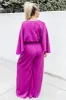Talking To You Magenta Smocked Waist Jumpsuit FINAL SALE sold by Pink Lily