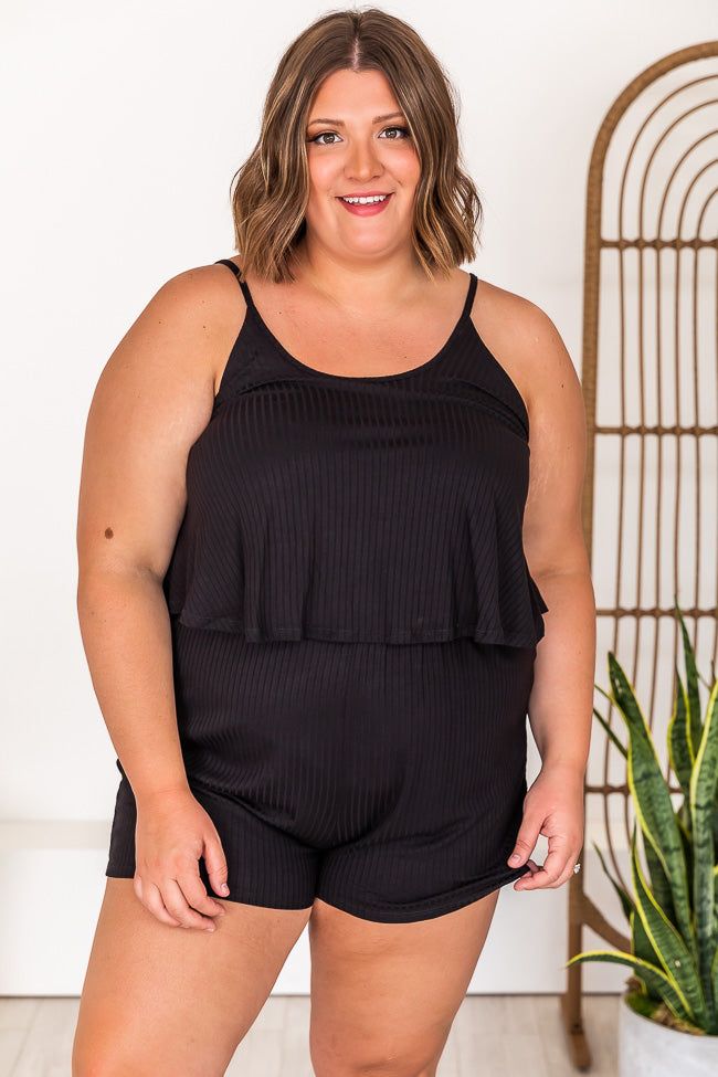 Forgetting The Past Ribbed Black Romper FINAL SALE sold by Pink Lily product image thumbnail 14