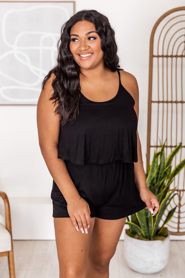 Forgetting The Past Ribbed Black Romper FINAL SALE sold by Pink Lily product image thumbnail 10