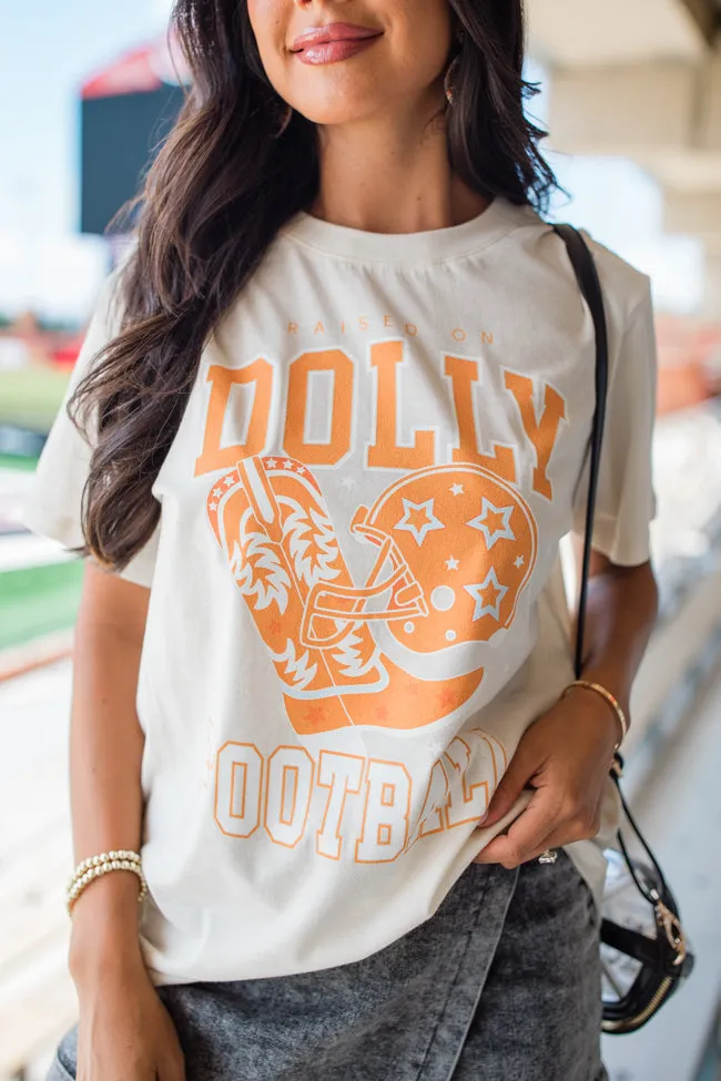 Rasied On Dolly And Football Soft Cream Oversized Graphic Tee sold by Pink Lily