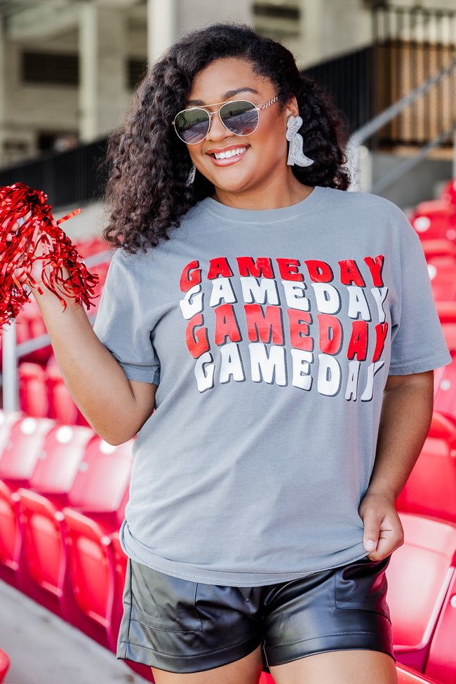 Gameday Repeat Grey Comfort Color Graphic Tee sold by Pink Lily product image thumbnail 4