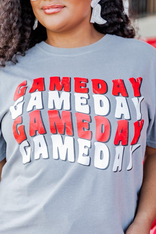 Gameday Repeat Grey Comfort Color Graphic Tee sold by Pink Lily product image thumbnail 3