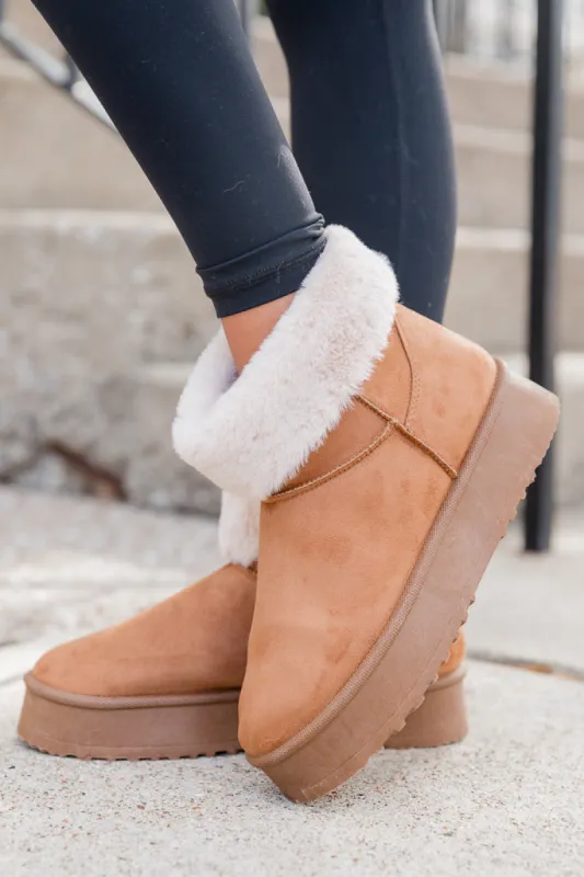 Helena Tan Fur Boot made by Pink Lily
