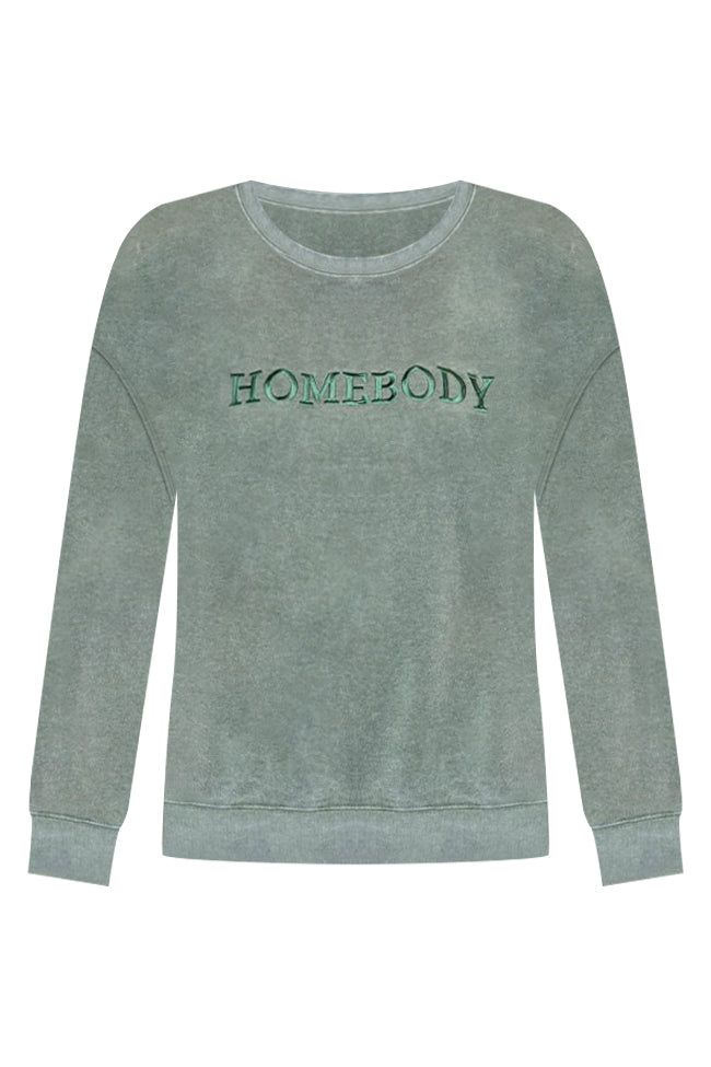 Homebody Shady Olive Graphic Sweatshirt FINAL SALE sold by Pink Lily product image thumbnail 4