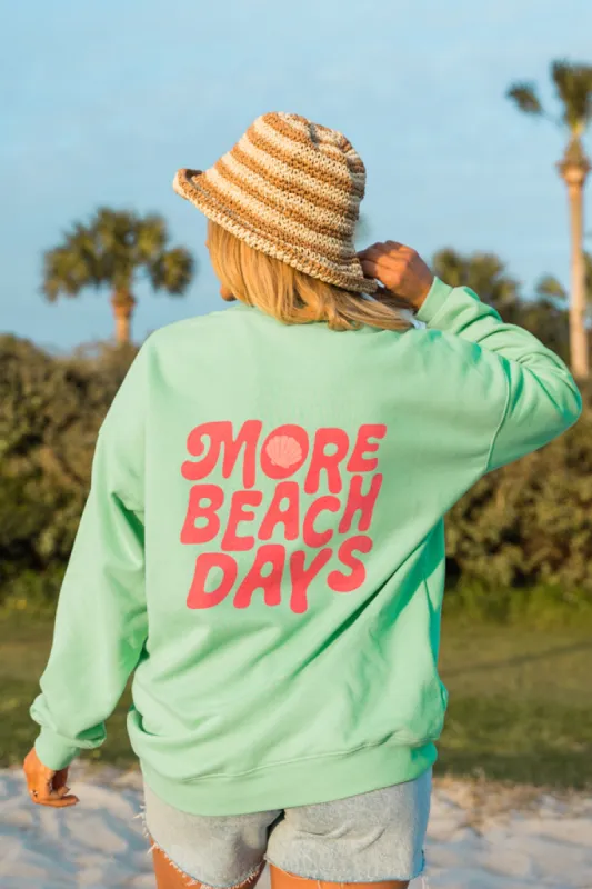 More Beach Days Lime Oversized Graphic Sweatshirt sold by Pink Lily