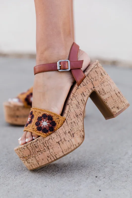 Natalie Tan Crochet Wedge FINAL SALE sold by Pink Lily